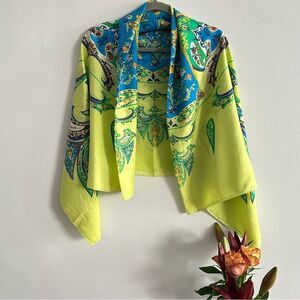 Zara Lime Green Paisley Scarf